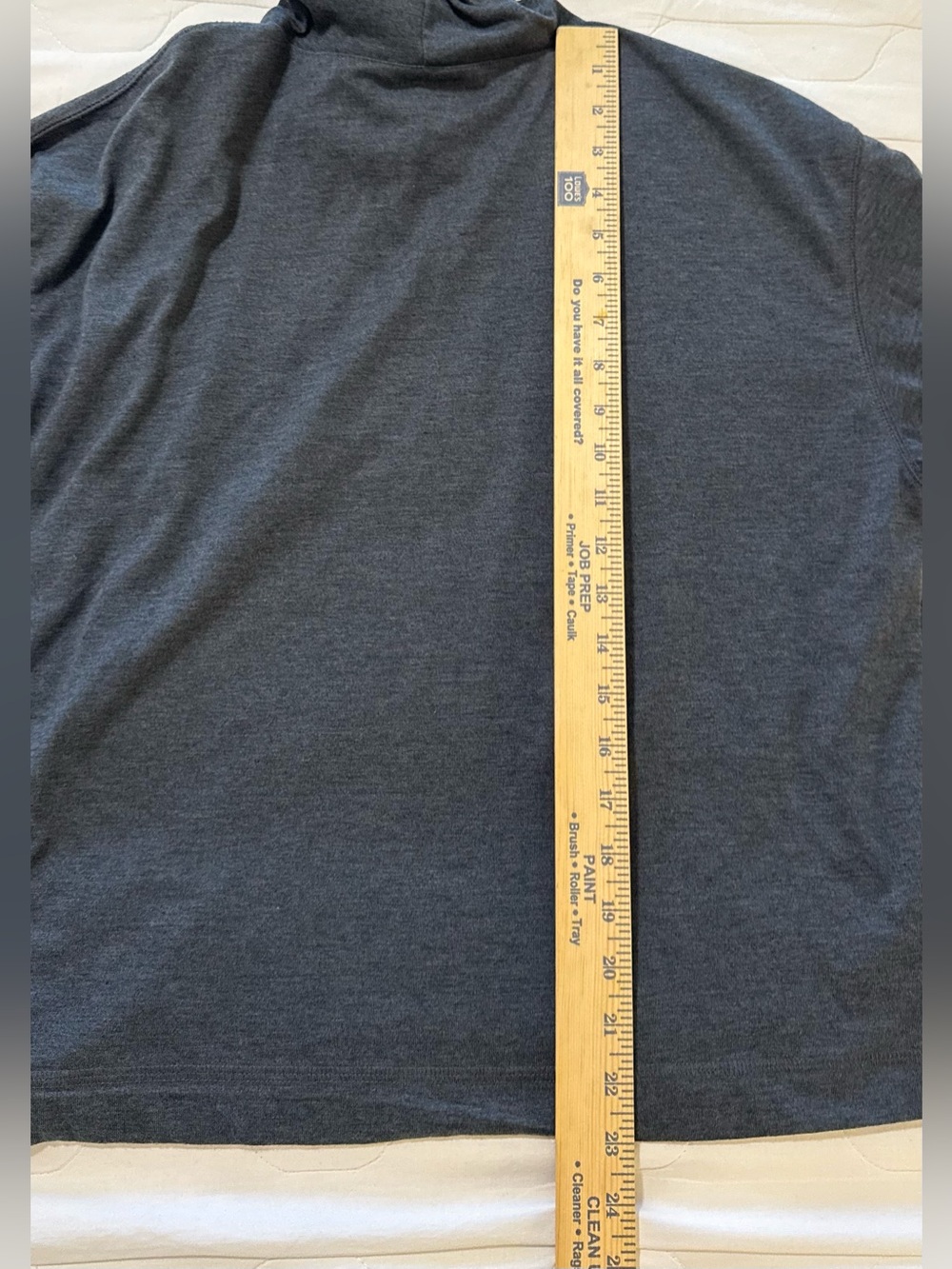 Hanes Her Way Heather Gray Long Sleeve Hoodie V-Neck Polyester/Cotton Stretch OS - Picture 8 of 10